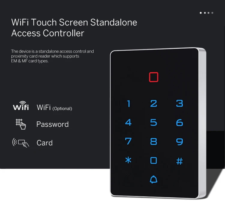 Wifi Tuya Access Control 125khz RFID Card Access Control Lock 1000 User Remote Control Access Reader
