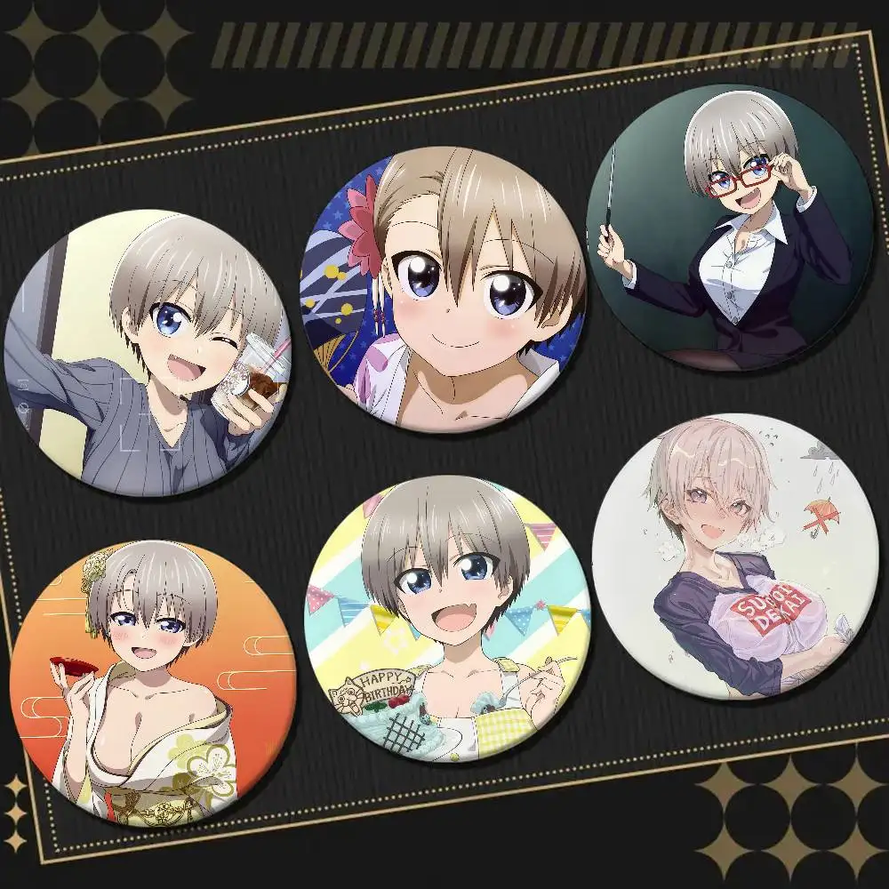 Hana Uzaki Anime Uzaki-chan Wants To Hang Out CUTE Badges Pins Lapel Pins Hat Pins Brooches Gifts Decor Backpacks