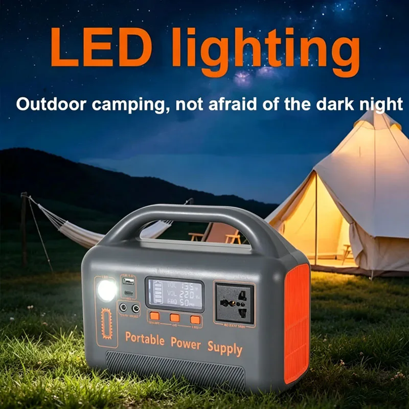 High Power 400W 220V New Solar Charging Emergency Lighting Energy Storage Power Supply Mobile Portable Outdoor Power Supply