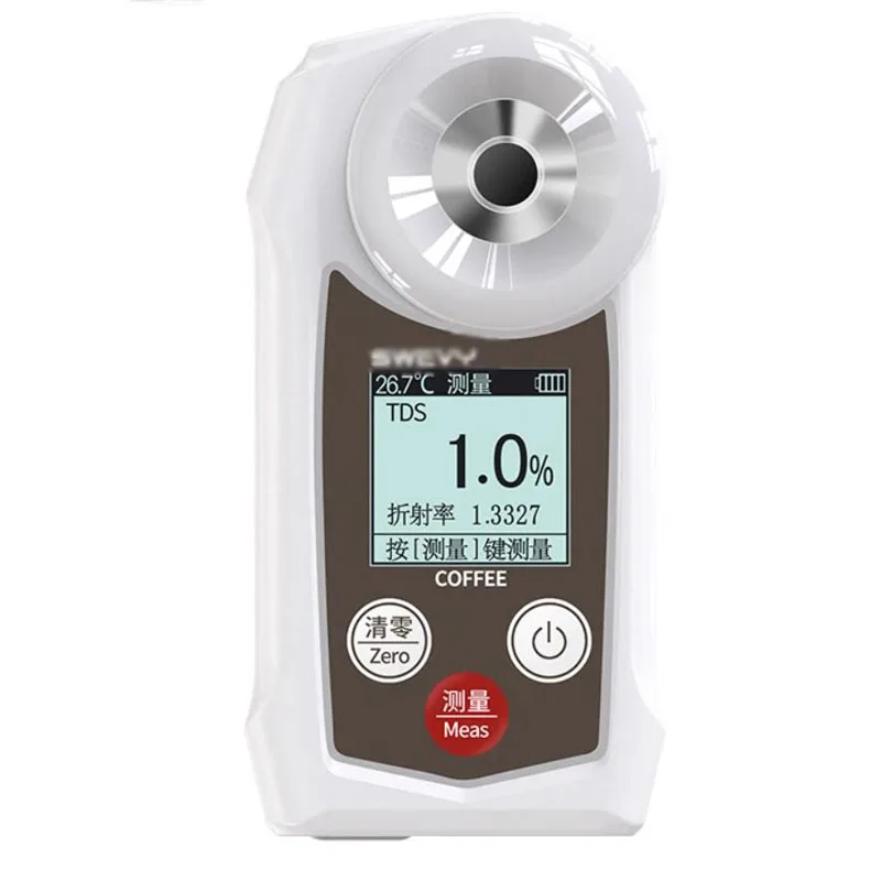Refractometer with temperature compensation SW-22C Coffee TDS meter 0-22% concentration tester
