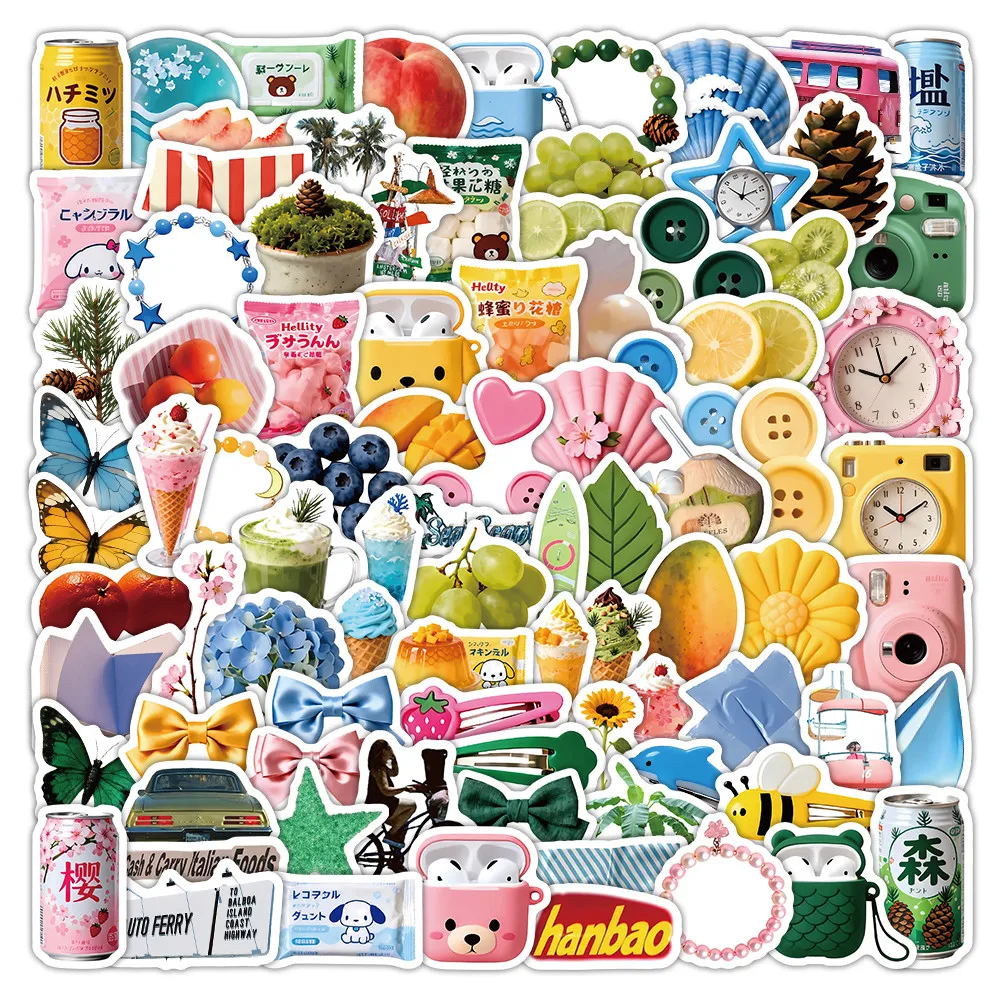 102Pcs Summer Themed Decorative Stickers for Scrapbooking & Journaling Golden Memory Stickers Store