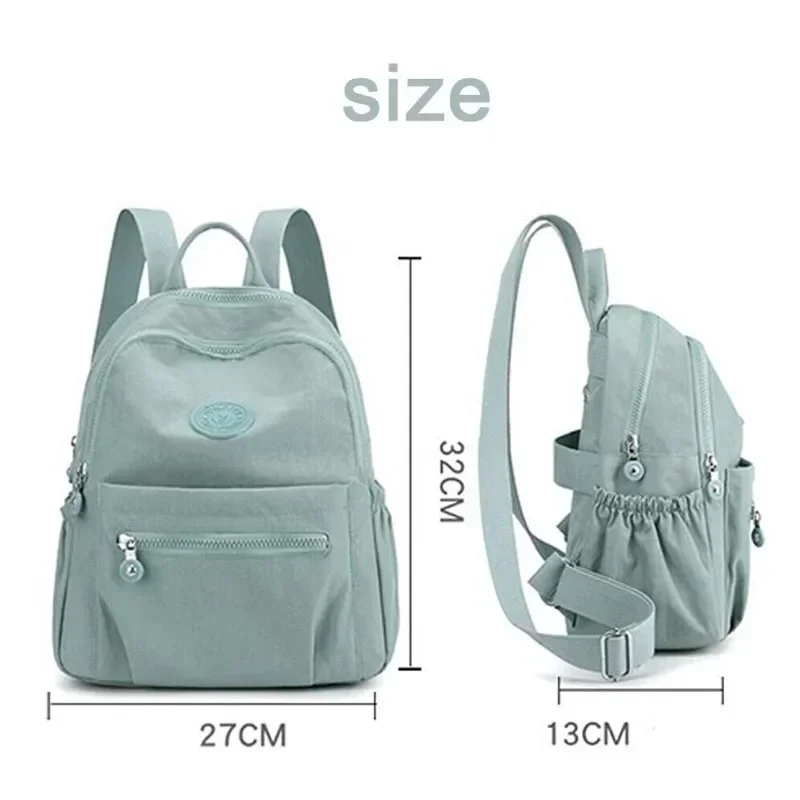 Women's Lightweight Mini Backpack Nylon Cloth Fashion Leisure Travel Schoolbag Outdoor Running Sports Fitness Bag