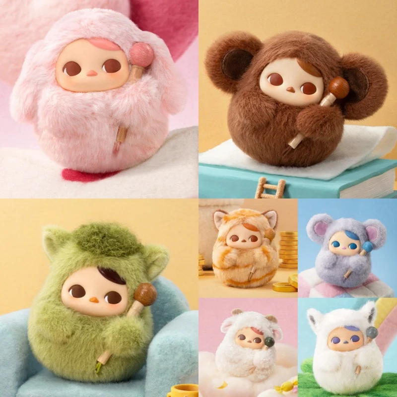 

POP MART Pucky Tap Tap Babies Series слепая коробка с виниловой подвеской милый животный стиль настольные украшения игрушки