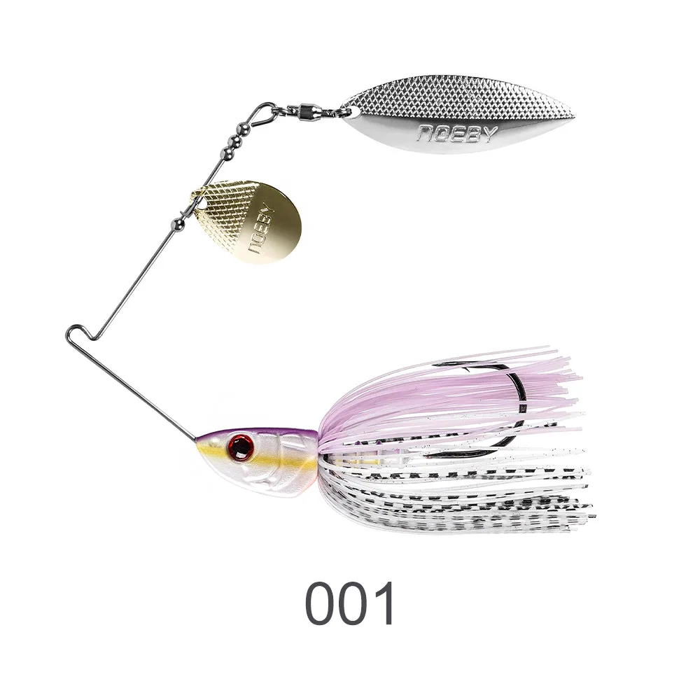 Noeby Spinnerbait 10,5g 14g 21g 28g Doppel Willow Klinge Nadel Stinger Haken Löffel Draht Köder für Bass Hecht Metall Jig Angeln Köder