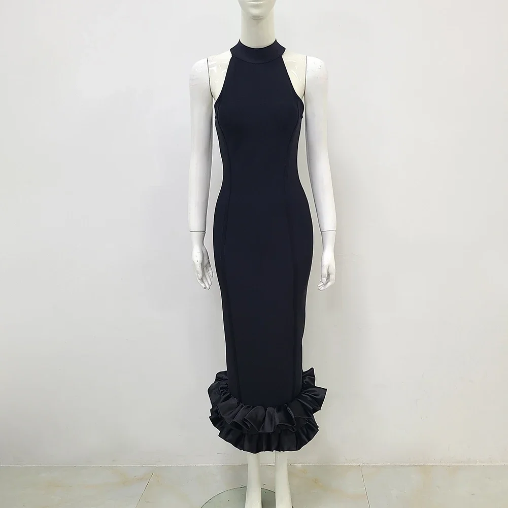 Hoge kwaliteit vrouwen uit de schouder sexy ruches bodycon bandage lange jurk elegante avondfeest vieren mode jurk