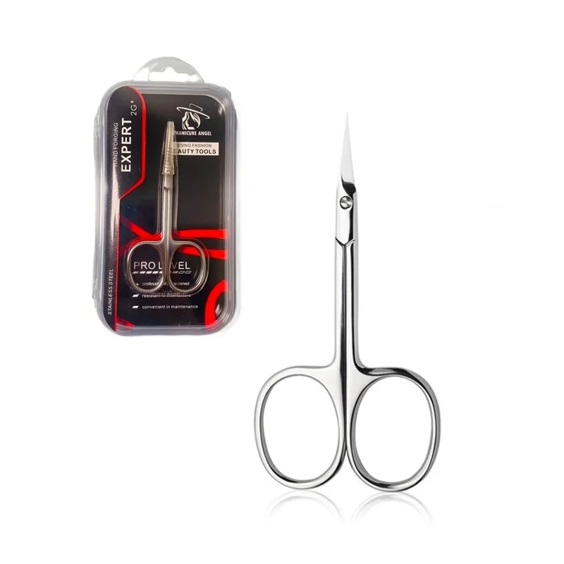 

1pc Professional Manicure Cuticle Scissors Stainless Steel Nail Scissors Curved Blade Nail Cuticle Trimmer Nippers