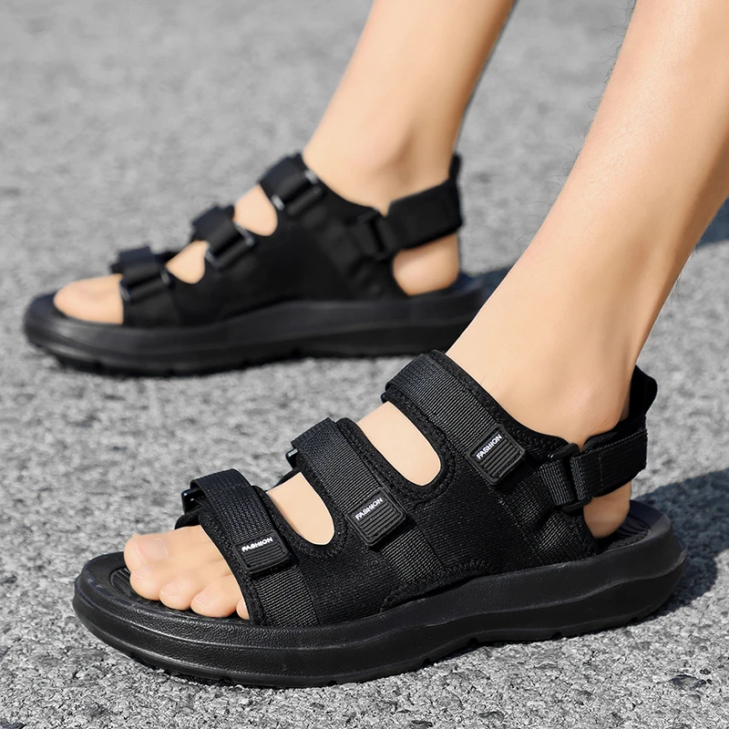 

Пара мужских повседневных мужских сандалий, спортивная износостойкая летняя дышащая пляжная обувь