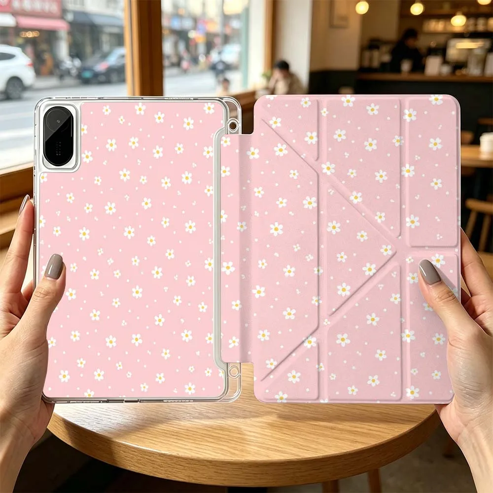 Pastel Daisy Floral For Xiaomi Redmi Poco Pad 8 7 6 5 Pro SE 5G 11.2 12.1 11 inch 3Y Tablet Case Cool