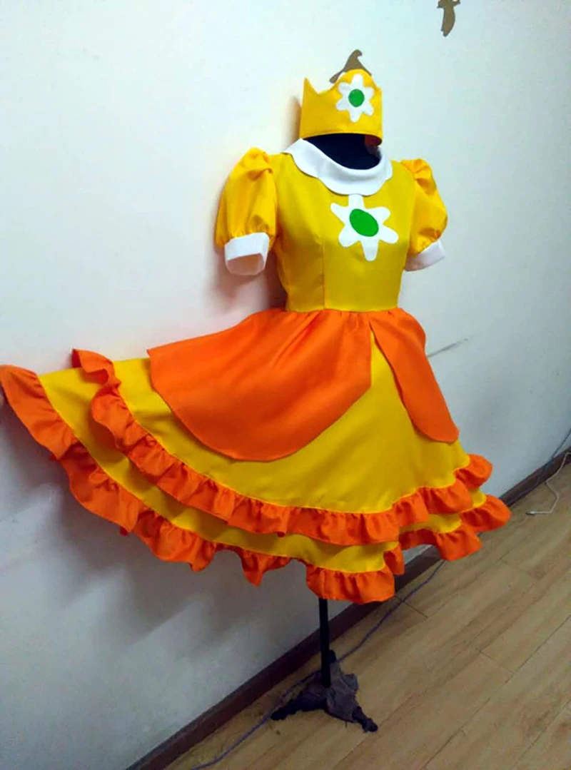 Disfraz de princesa Daisy para niñas, vestido bonito de Lolita, disfraces de carnaval, Halloween, hecho a medida