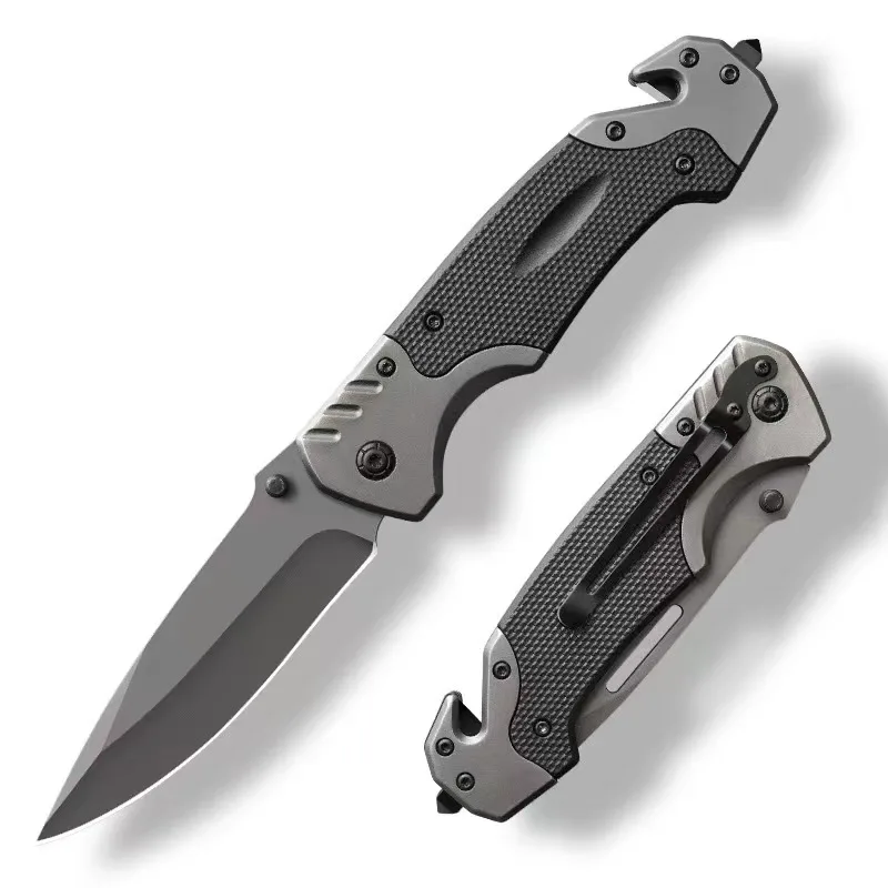 Outdoor multipurpose tactical survival knife camping folding knife stainless steel portable pocket defense pocket knife