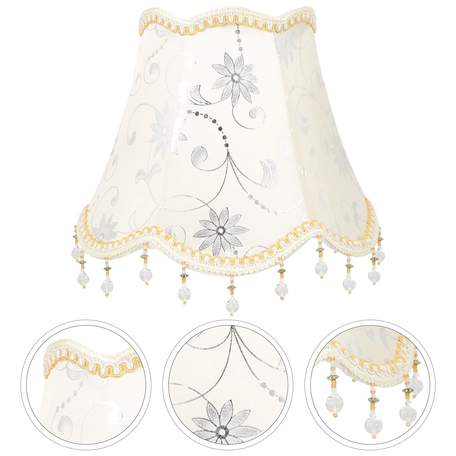 

European Lampshade Replacement Shades for Wall Vintage Hanging Light Fixture Flowers Lampshades Floor Cloth Small Baby