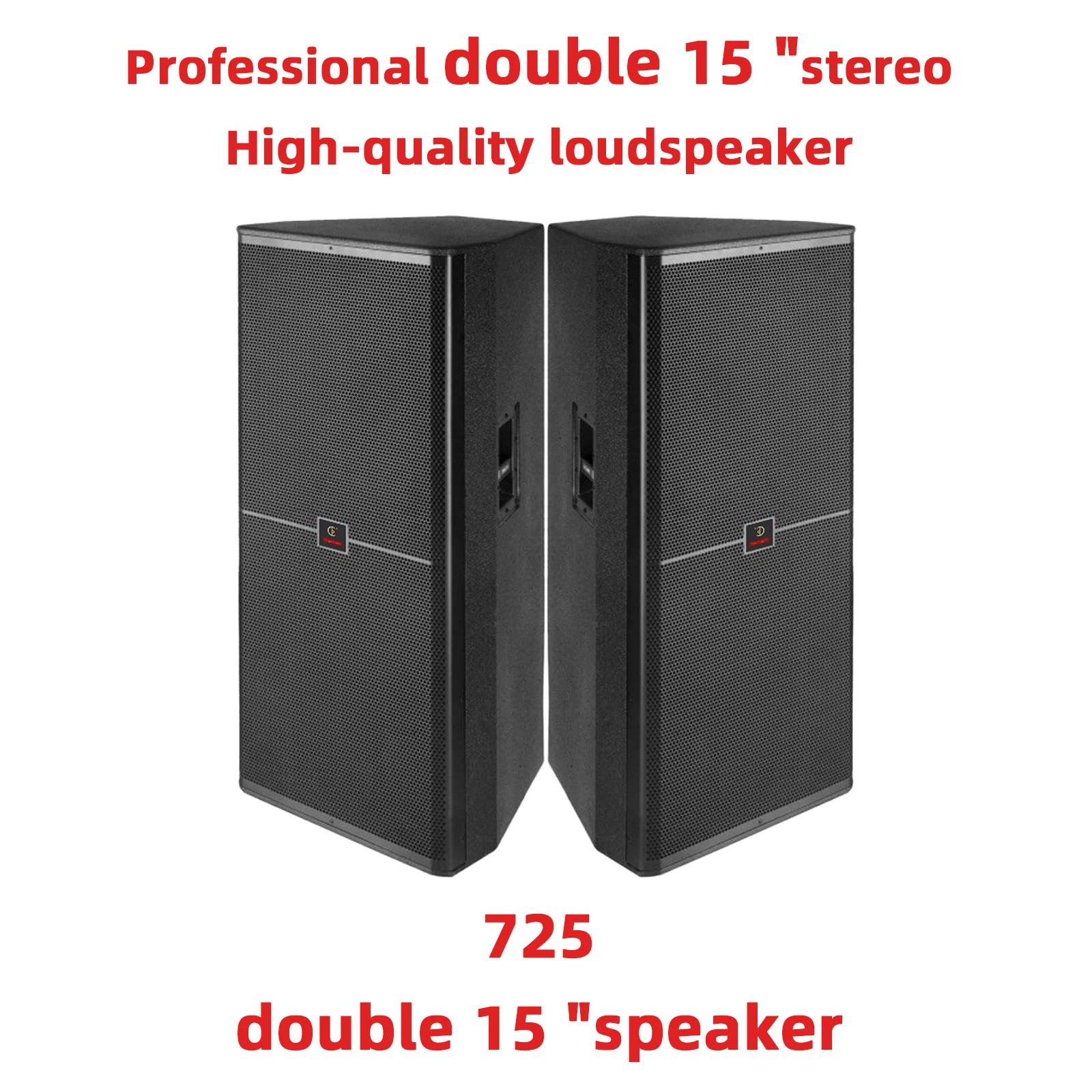 Dual 15-inch speaker wireless microphone 500-800W 2CH power amplifier 3-piece set
