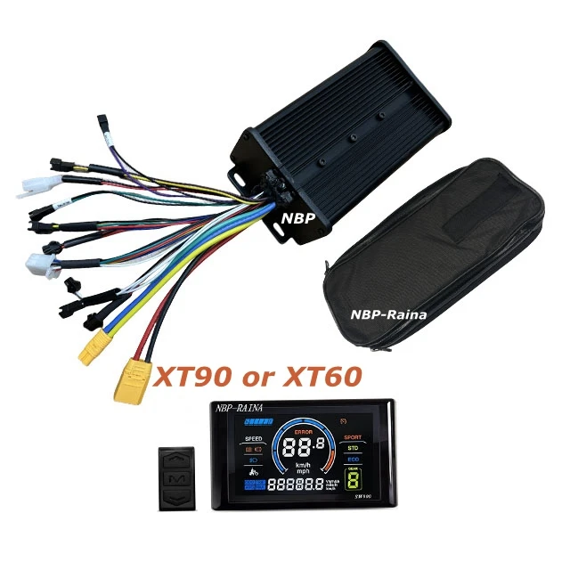hit product48-72V45A Sine Wave Dual Hall Controller SW900 Colorful LCD Display Controller Bag for 72V2000W MTX Electric Bike Hub