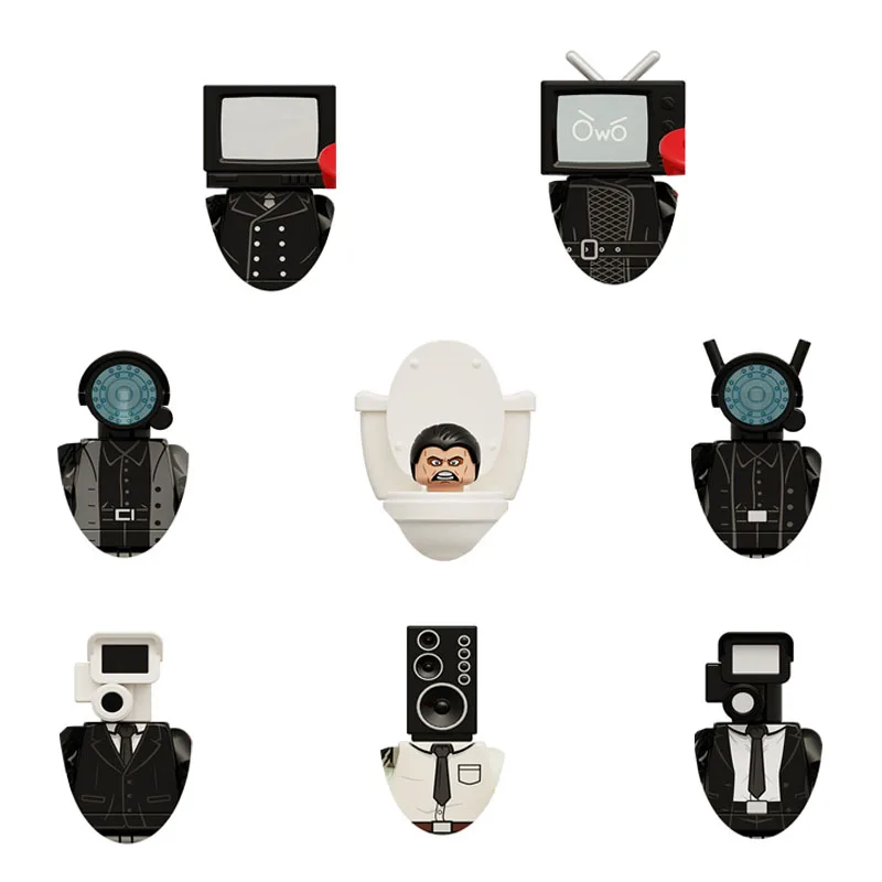 

KDL818 Speaker TV people Monitor Toilet Man Building block boy birthday toy