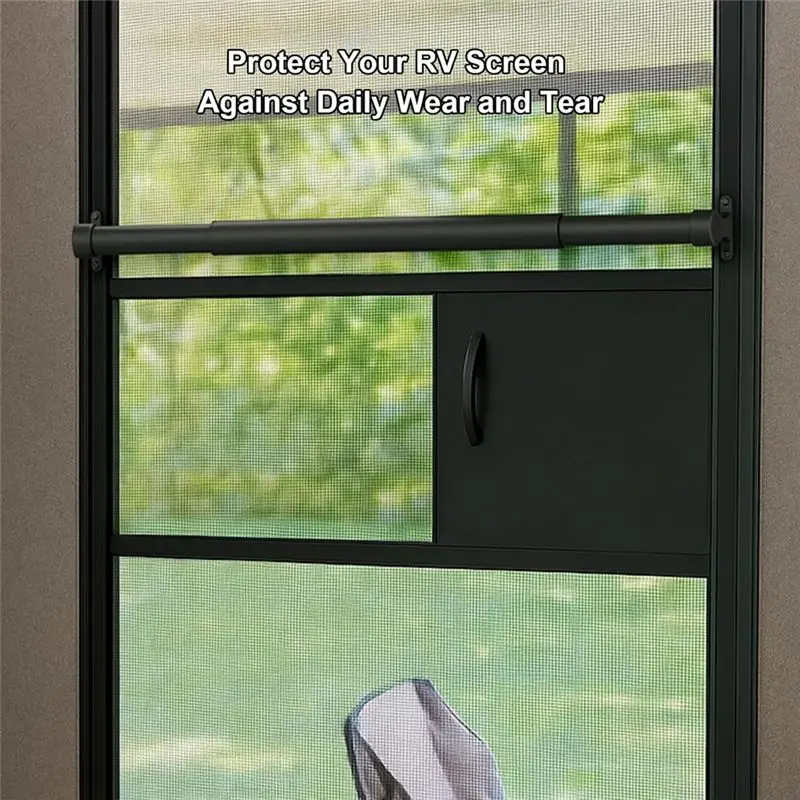 Superior-RV Screen Door Handle Grab Bar Adjustable, Aluminum Crossbar For RV Entry, Universal 21.6In To 29In Adjustable Crossbar