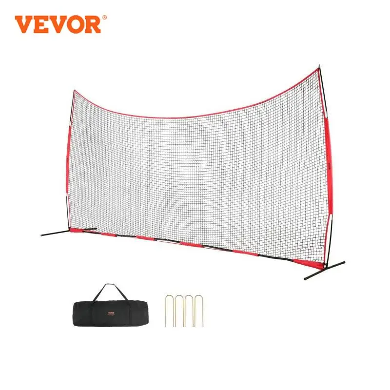 

VEVOR Barricade Backstop Net Ball Sport Barrier Netting Portable Practice Equipment with Carry Bag Protect Screen for Training