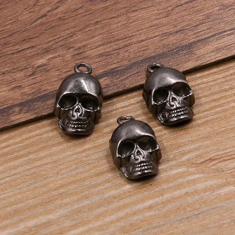 12 Stück Retro Totenkopf-Anhänger aus Legierung, DIY Halloween Schmuckzubehör, Kleinteile für handgemachtes Kunsthandwerk – Detail 5