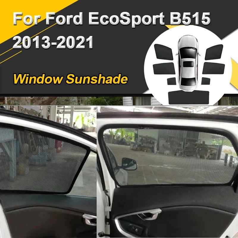 

Car Sun Shades For Ford EcoSport B515 MK2 2013-2021 Sunshade Magnetic Heat insulation Visor Mesh Window Curtain Auto Accessories