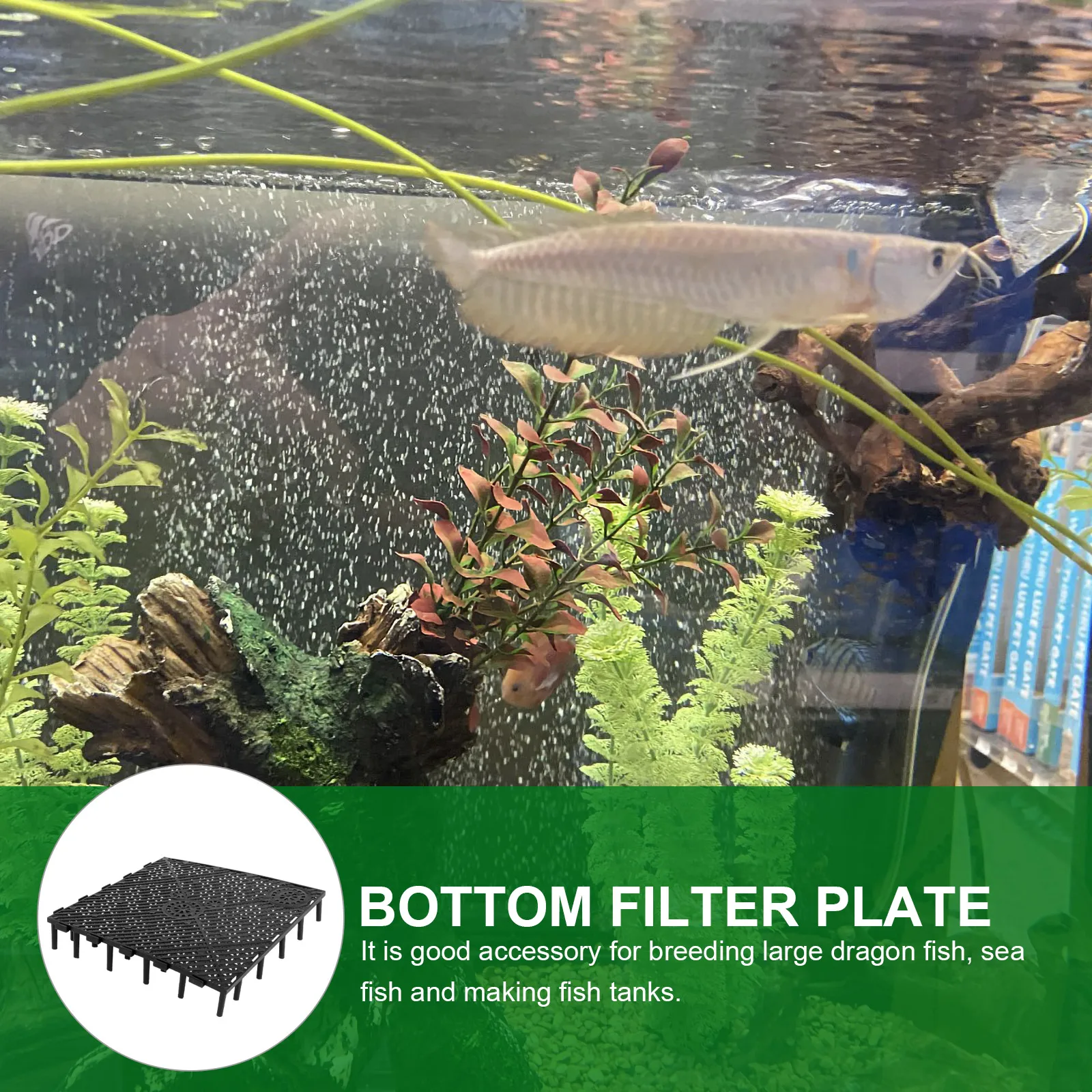 

20 Pcs Filter Plate Tank Bottom Fish Small PVC Splicing Aquarium Accessory Grid Plates