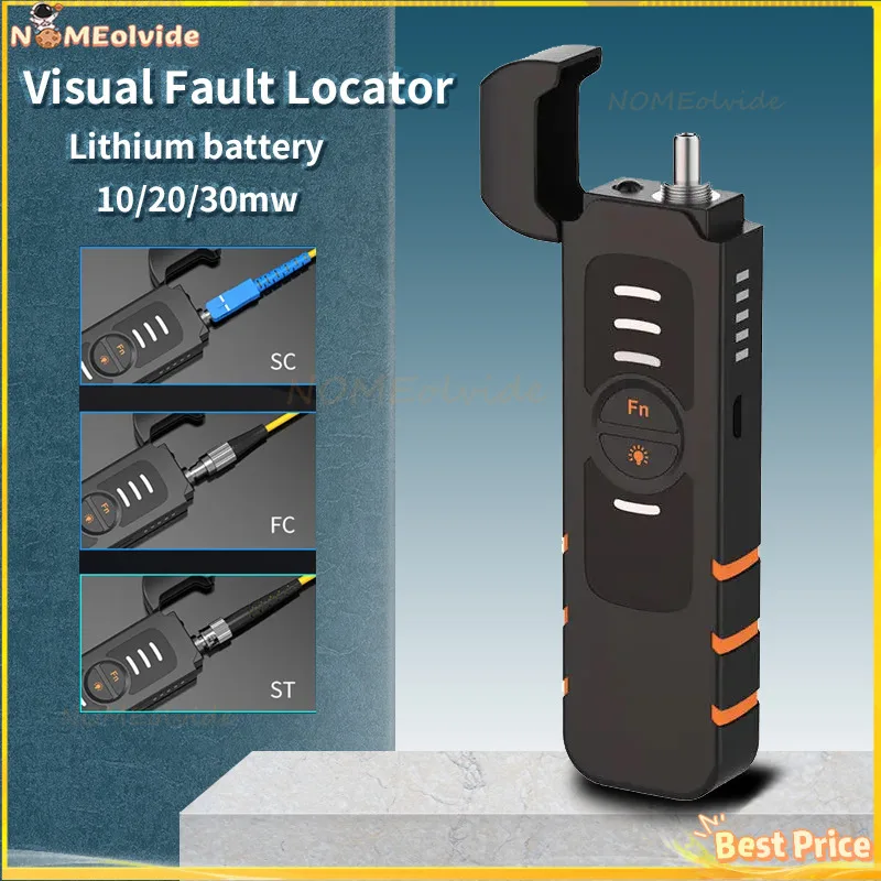 Tester VFL 10/20/30MW Chargeable Optical Fiber Optic Visual Fault Locator