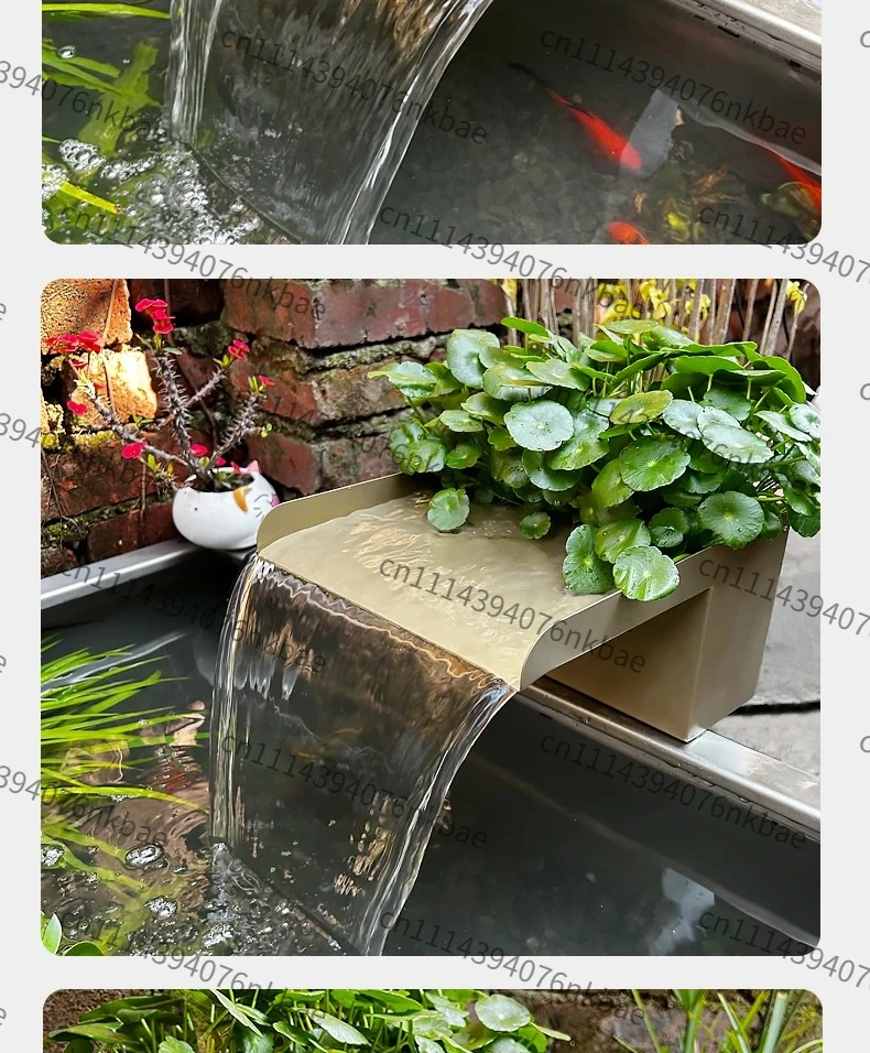 Koi Pond Filtration Purifier System｜Stainless Steel Waterfall Fountain Kit with Pump for Garden Pond