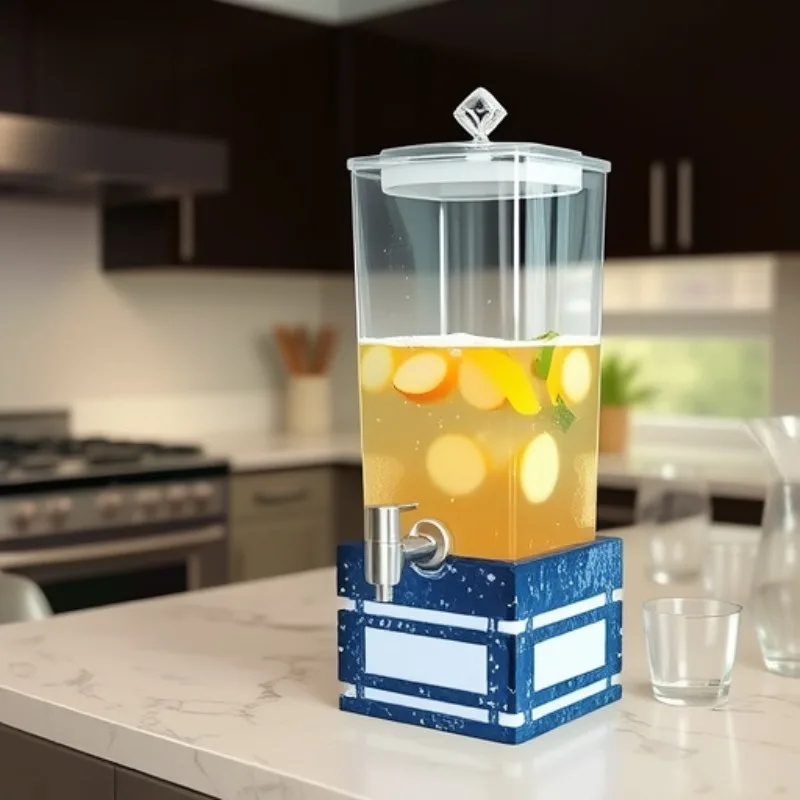 LED luminous wine cannon 3 liters creative cola juice bucket with faucet Internet celebrity draft beer bucket
