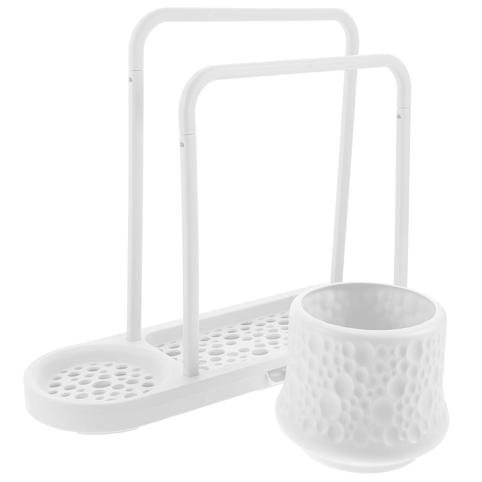 

No Drilling Drain Rack Kitchen Sponge Holder Dish Cloth Storage Rack Rag Organizer Sponge Draining Shelf Sink Organizer