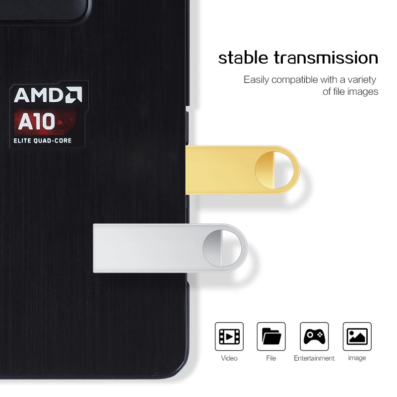 USB Flash Drive 2.0 Pendrive 128GB Metal Rod Drive 64GB Stick Pen 32GB High Speed 3.0 Pen Drive 16GB 8GB U Disk