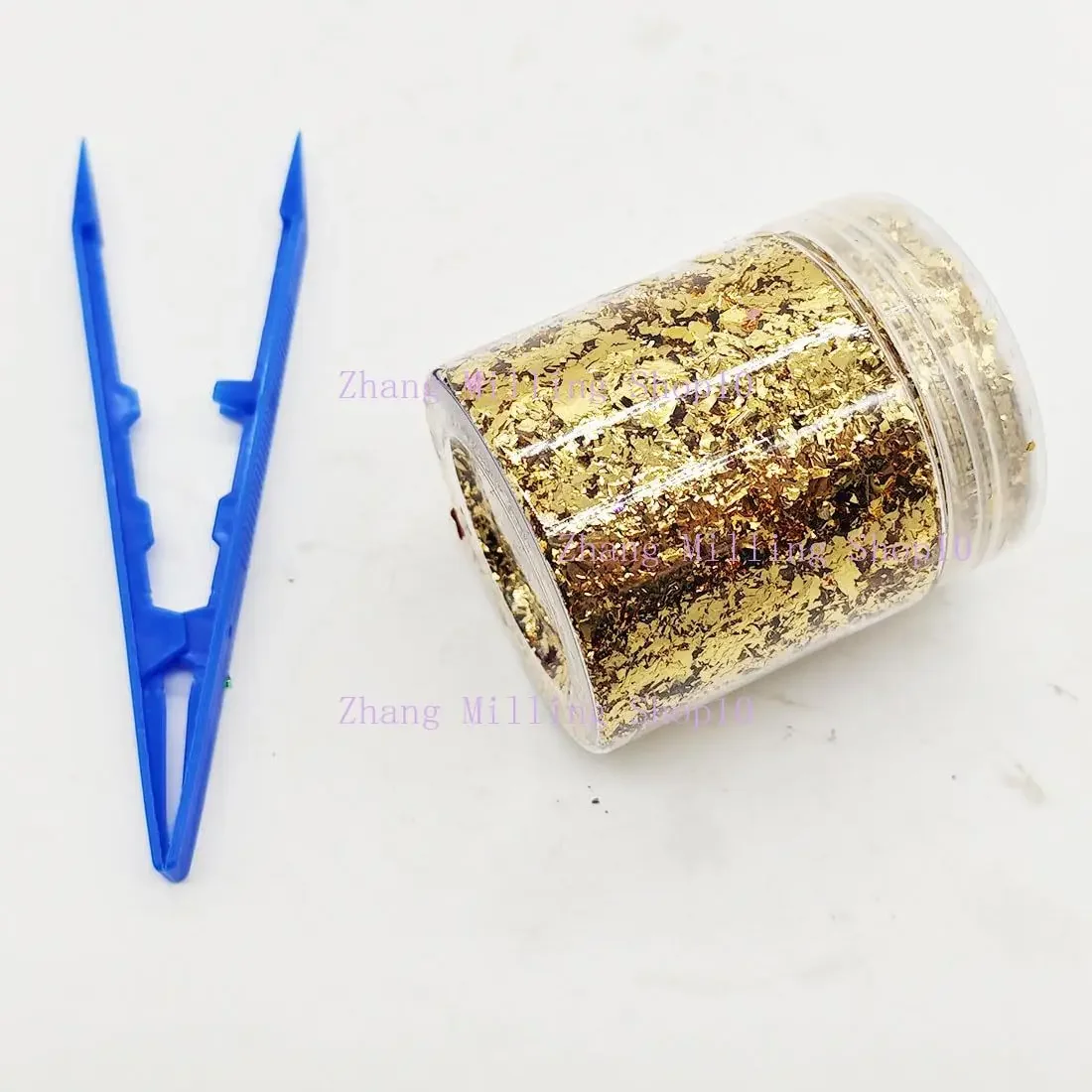 4g Chopped Carbon Fiber Short Cut Forging Color Plastic Pieces for Carbon Fiber DIY（Gold）