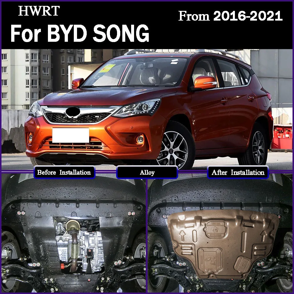 

For BYD SONG 2016-2021 1.5T 2.0T Engine Guard Board Splash Shield Mud Fender Plate Cover Black Car Mudflap Mudapron Mudguard