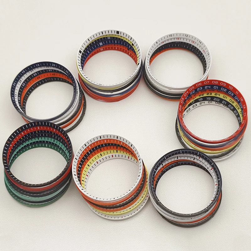 30.5mm Watch Chapter Rings Fit SKX007 SKX009 SRPD Watch Case Plastic Inner Ring NH35 NH36 Movement Men's Watch Parts Replace