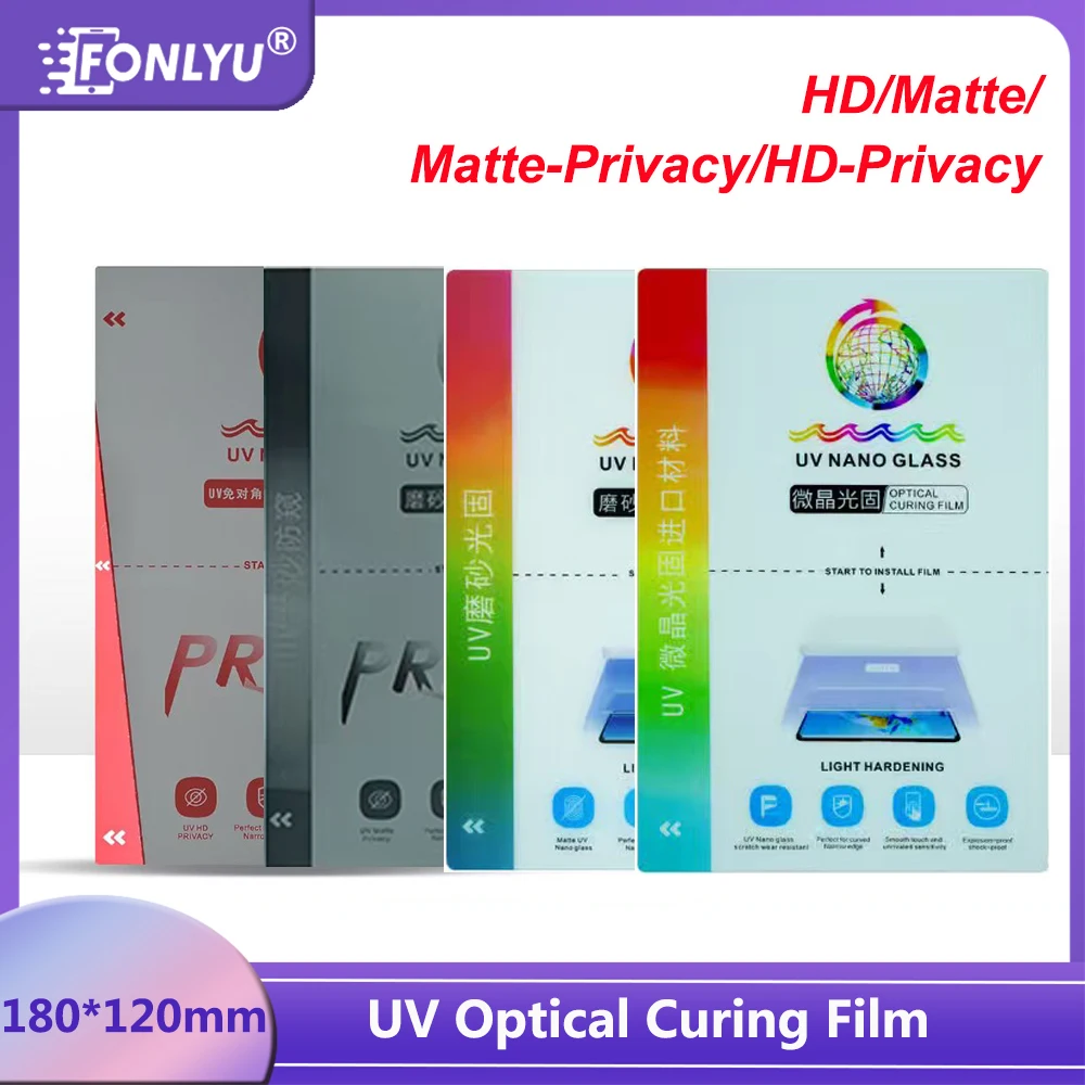 

FONLYU High Quality HD PRIVACY MATTE UV NANO Glass Screen Protective Film Flexible Hydrogel Film For Curved And Straight Screens