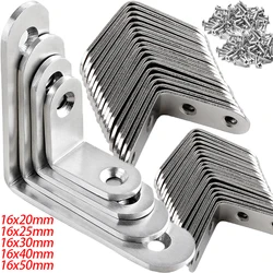 90 Degree L Joint Brackets Stainless Steel Angle Connectors Corner Brace Furniture Cabinet Cabinet Support Frame Shelf Fasteners