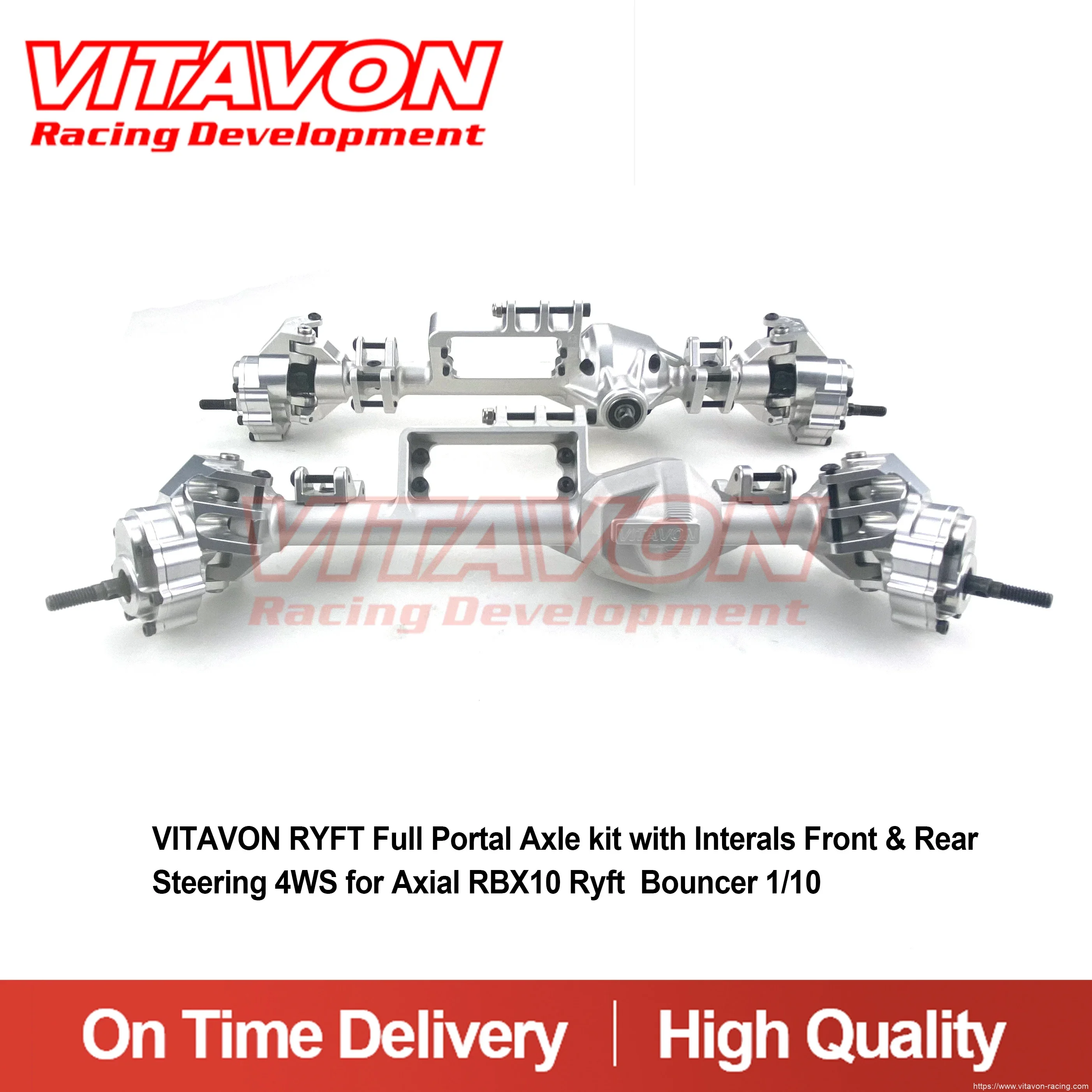 VITAVON RYFT Full Portal Axle kit with Interals Front & Rear Steering 4WS for Axial RBX10 Ryft Bouncer 1/10