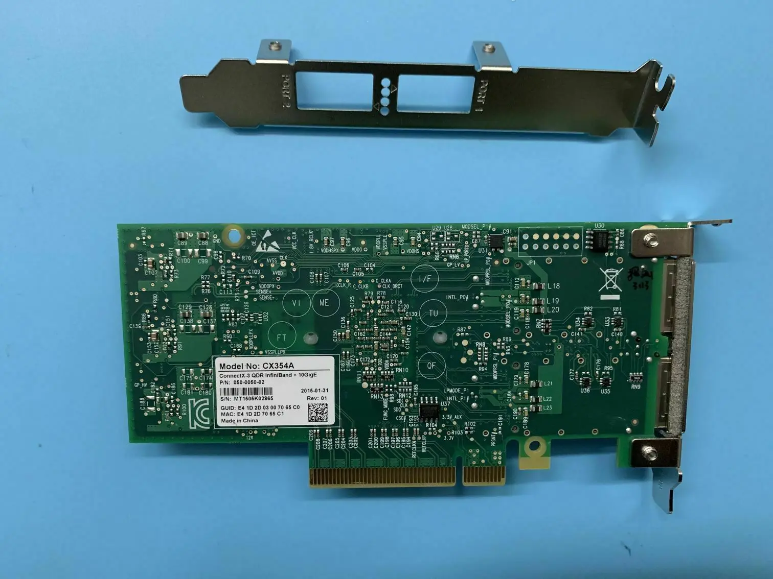 CX354A Mellanox MCX354A-QCBT ConnectX-3 QDR Infiniband 10GigE Dual ports