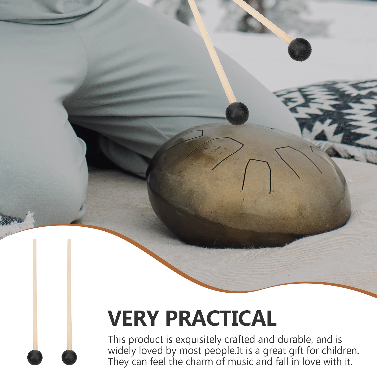 

Drumstick Set Percussion Instrument Mallets Musical Instruments Xylophone Simple Marimba Hammer Plastic Wooden Child