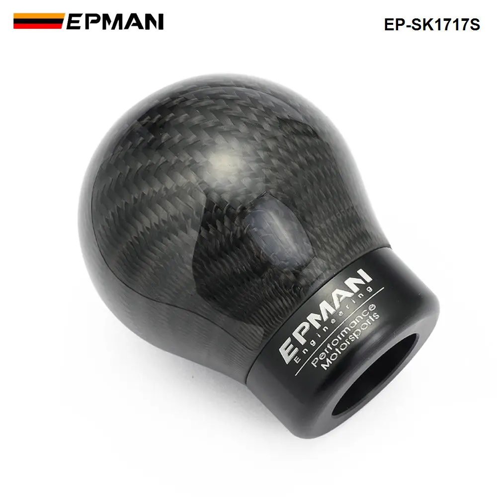 Epman Racing Real Carbon Fiber Aluminum Gear knob Manual Transmission Aluminum Gear Shift Knob Shifter Knob EP-SK1717S