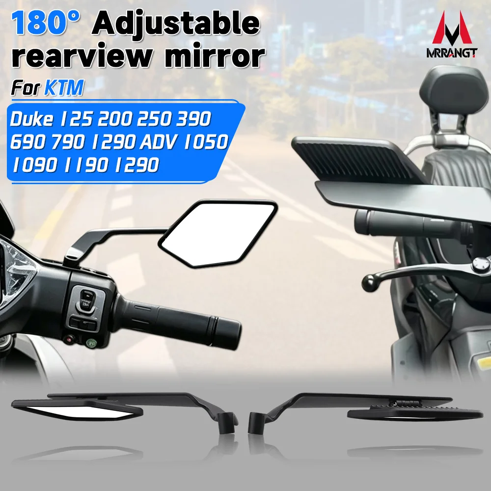 

M8 10 Universal Motorcycle Side Fixed Wing Mirrors For KTM Duke 125 200 250 390 690 790 1290 ADV 1050 1090 1190 1290 Accessories
