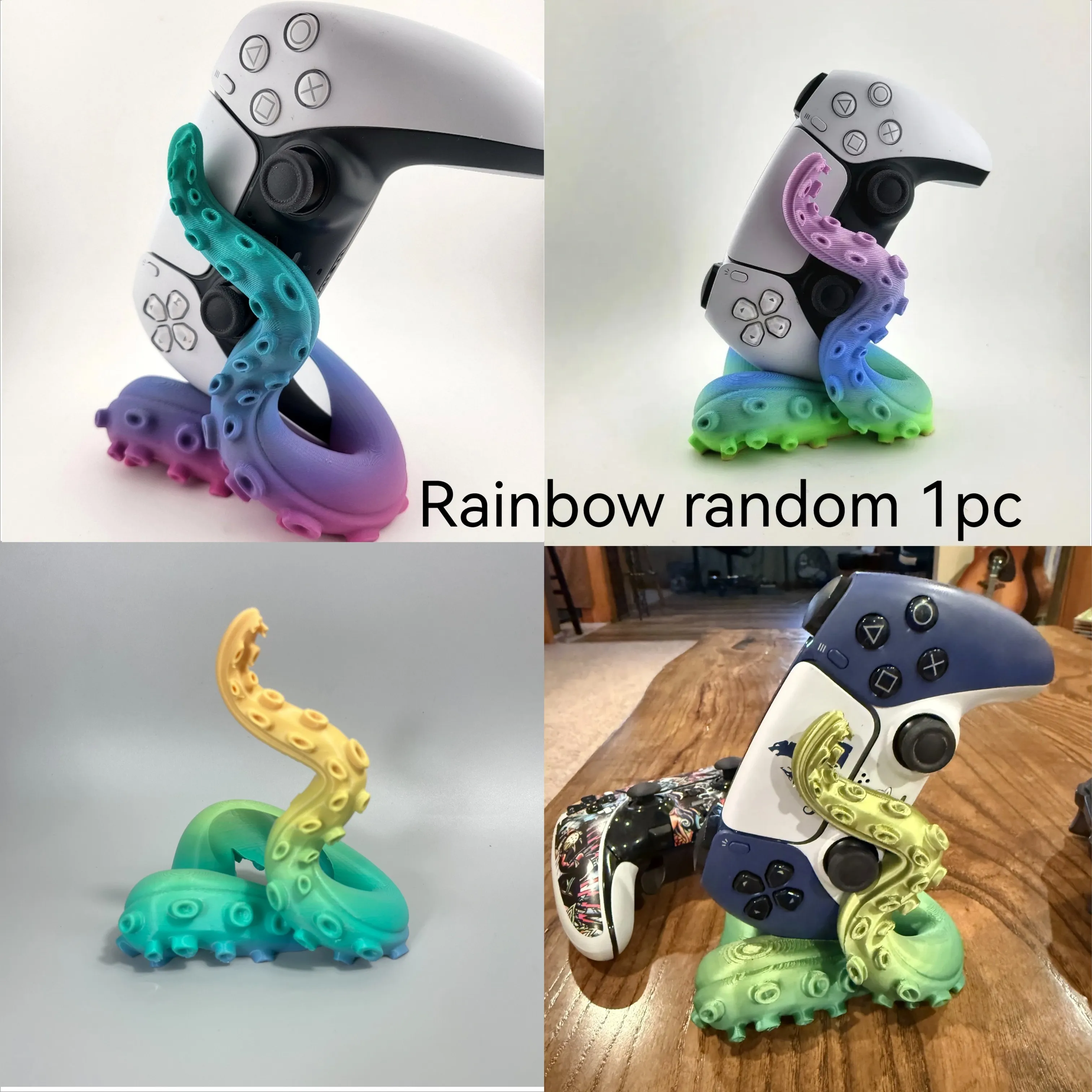 3D Printed Octopus Game Controller Stand Suitable for PS5 Controllers Desktop Stand Holiday Gift Home Decor Statue Ornament view 6