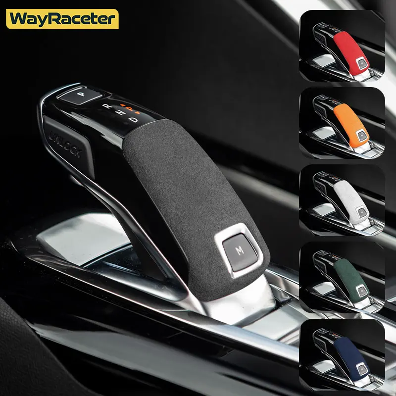 

Made of Alcantara Suede Wrapping Car Gear Shift Knob Cover For Peugeot 5008 3008 2008 208 508 2019 2020 2021 2022 2023 2024