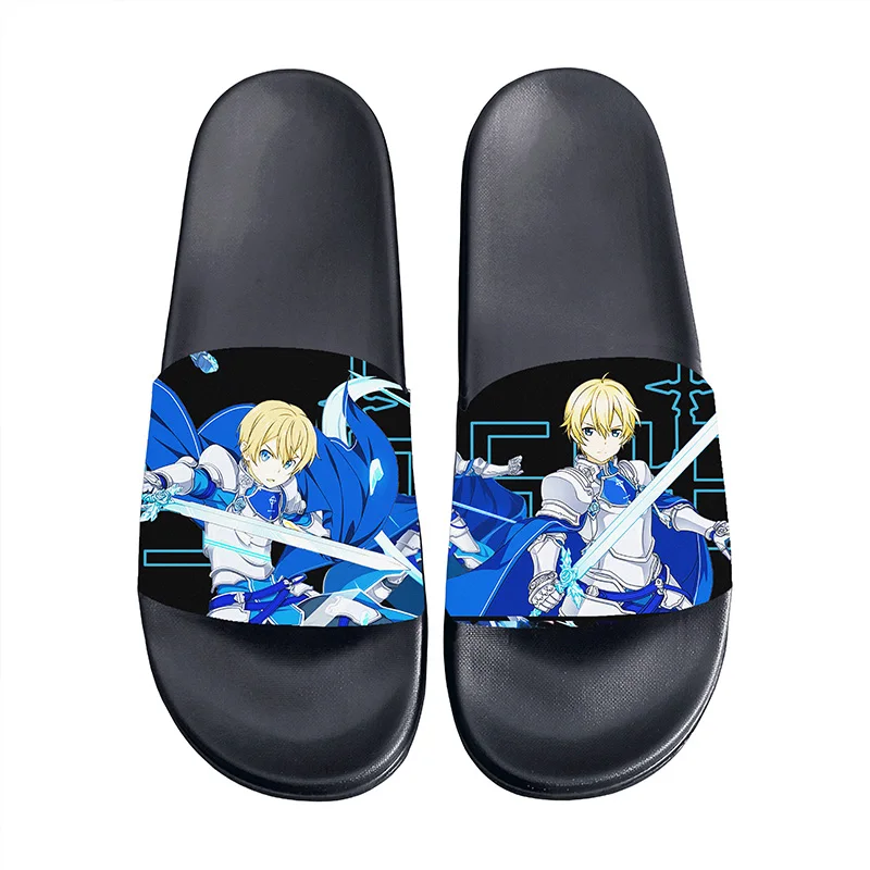 Sword Art Online Cosplay Slippers Kirito Asuna Eugeo Asuna Schoenen Zomer Zacht Rubber Strand Water Sandalen voor Jongens Meisjes thuisschoen