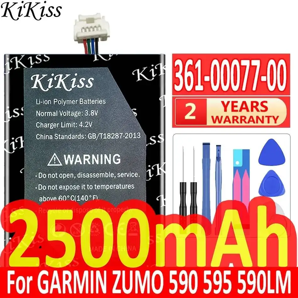 Fonte de Alimentação Confiável para Garmin 361-00077-00 361-00077-10 Zumo 590 595 590LM para Bateria GPS 2500mAh