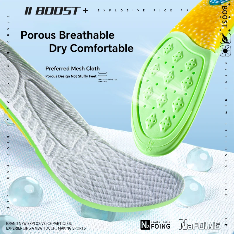 1Pair 4D Cloud Technology Sport Insoles for Shoes Soft High Elasticity PU Air Cushion for Men Women Feet Care Orthopedic Insole