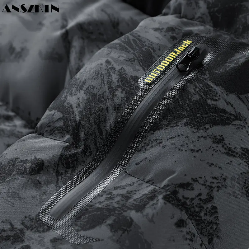 ANSZKTN Male handsome trend winter off-hat camouflage casual loose warm padded jacket padded jacket