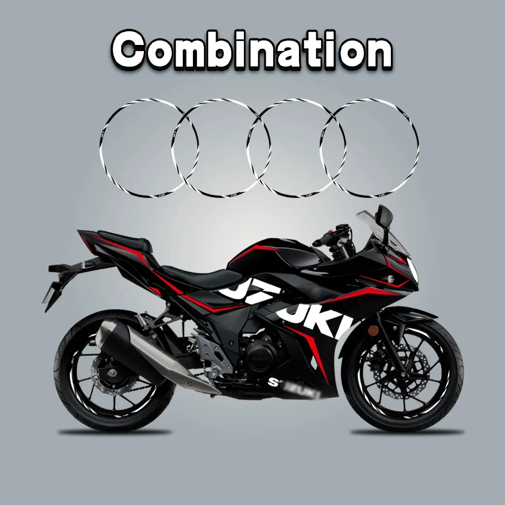 For GSX-R GSX250R GSX250r Reflective Stickers Motorcycle Body Racing Motorcycle Accessories Body Decal Decoration Waterproof