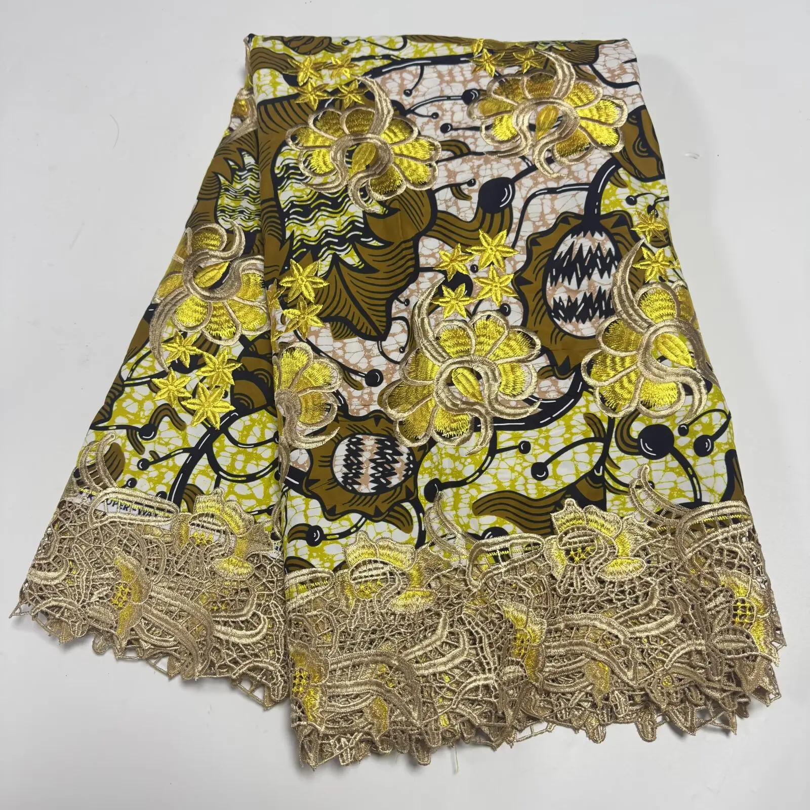 Kain Brokat Cerecloth Terbaru 2025, Model Afrika Nigeria Prancis untuk Gaun Pesta Pernikahan Mewah dan Jahitan Pengantin