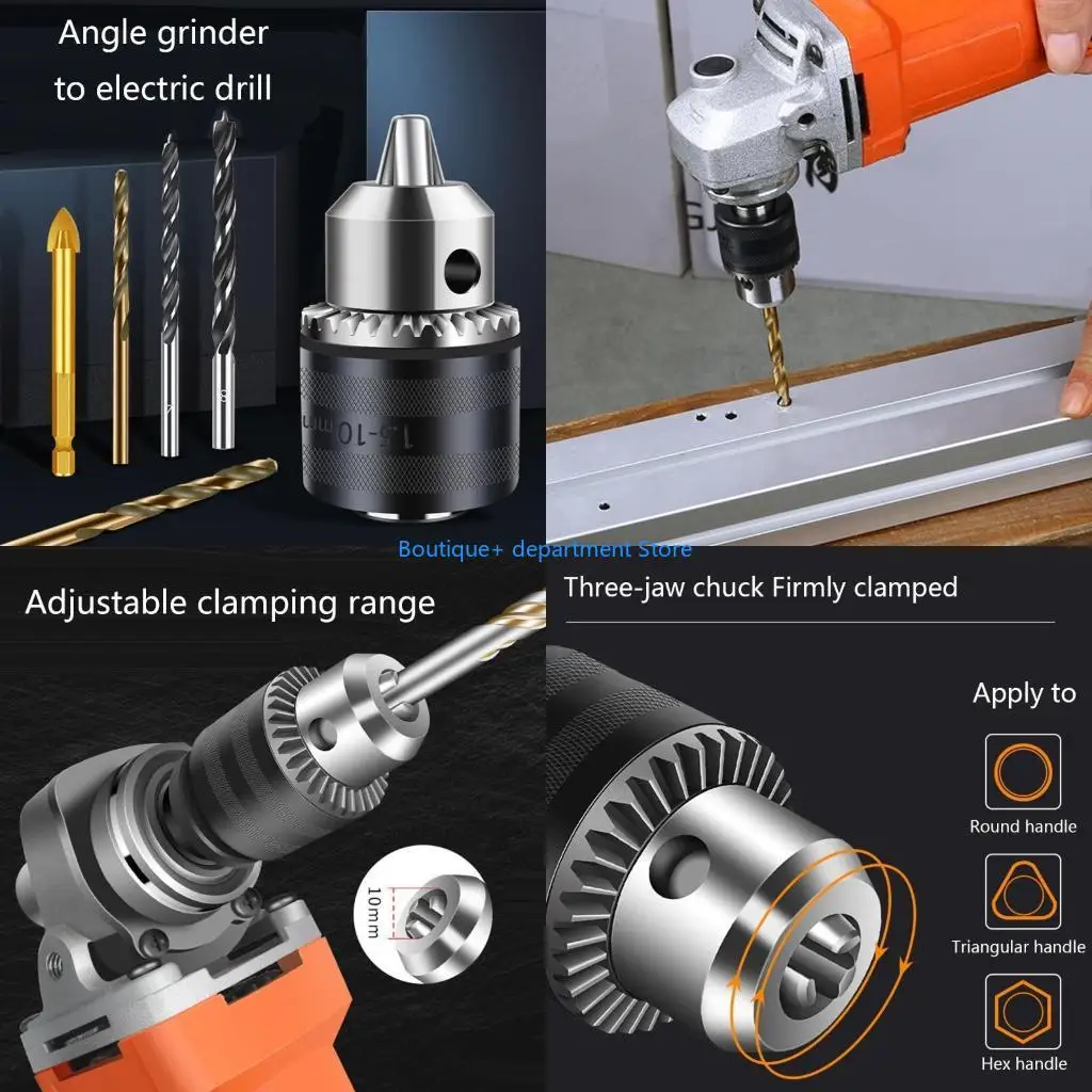 E1PD Professional Heavy Duty Drill Chuck Converter Heavy Duty Drill Chuck High-strength Alloy Material Accessories