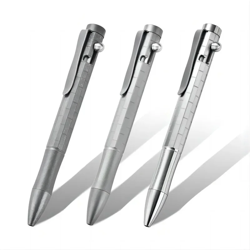 FEGVE Titanium Bolt Action Ballpoint Pen Office Business Signing Writing Pocket Pen