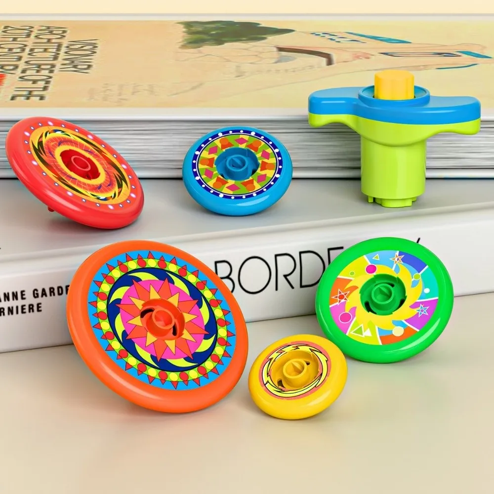 Five-Layer Stacking Spinning Top Launcher Colorful Parent-Unisex Interactive Stacking Top Fun Folding Children Party Favor