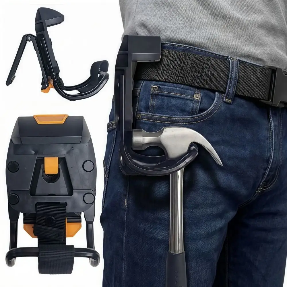 Quick Release Claw Hammer Hanger Quick Attach Sturdy ABS Hammer Waist Bag Clip Portable Multifunctional Tool Belt Buckle